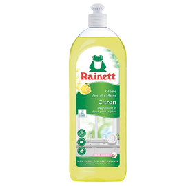 Liquide vaisselle main écologique crème citron RAINETT, 750ml