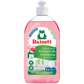 Liquide vaisselle RAINETT ecolabel concentré vinaigre de framboise 500ml