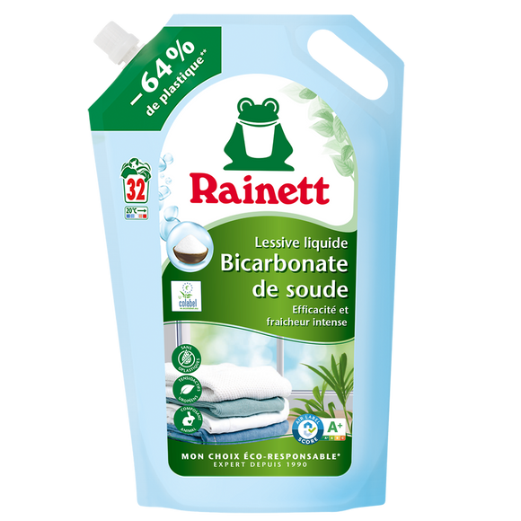 RAINETT - Lessive liquide - Fraicheur intense - 32 lavages - 1.6 l