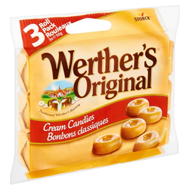 Caramels durs WERTHER'S Original, 3 rouleaux, 150g