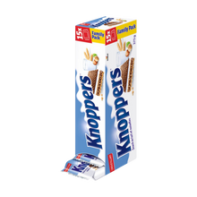 Snack au lait et noisettes KNOPPERS, family-pack 15x25g, 375g