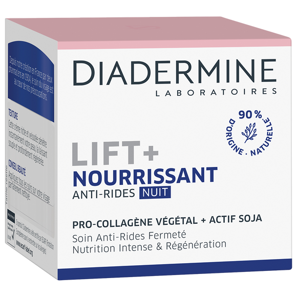 Soin de nuit visage anti-rides Lift Nourrissant DIADERMINE, 50ml