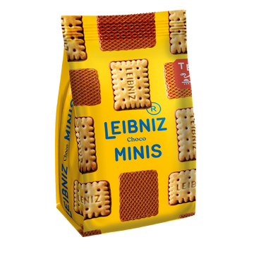 Mini biscuits nappés de chocolat au lait LEIBNIZ, sachet 100g