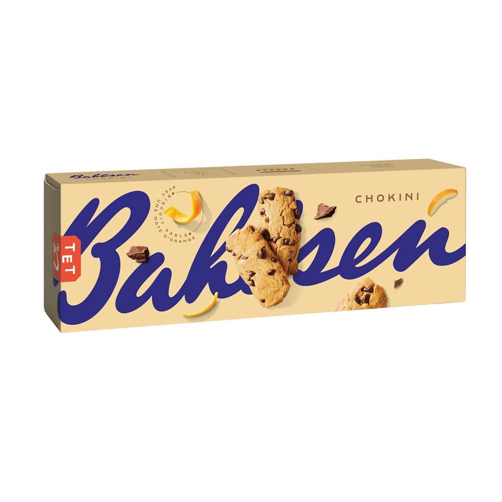 Biscuits à l'orange et pépites de chocolat Chokini BAHLSEN, 125g