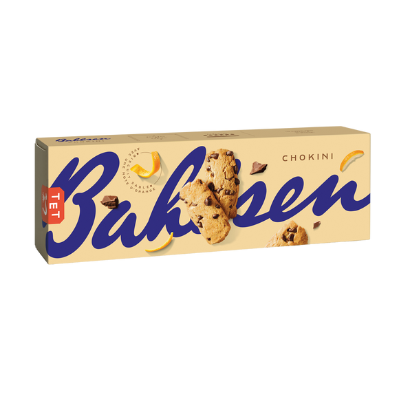 Biscuits à l'orange et pépites de chocolat Chokini BAHLSEN, 125g