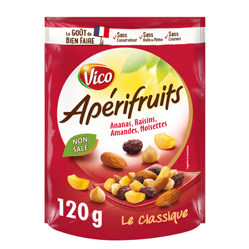 Mélange de graines et fruits APERIFRUITS rouge, 120g