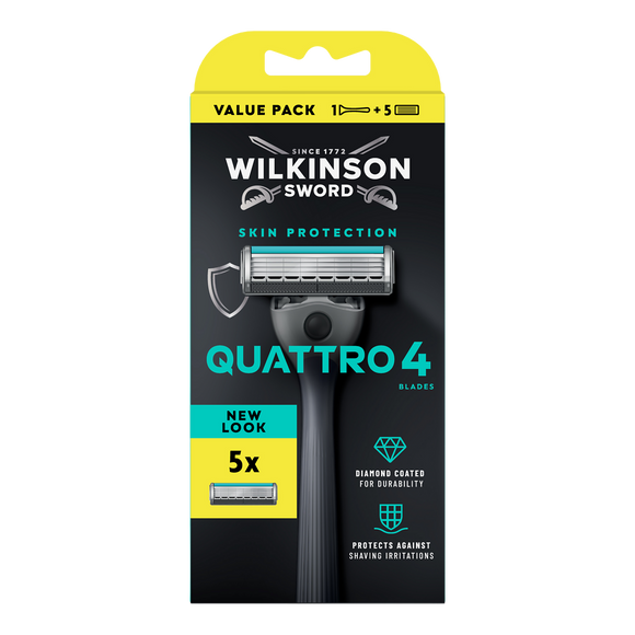 Rasoir starter Quattro WILKINSON +5 lames