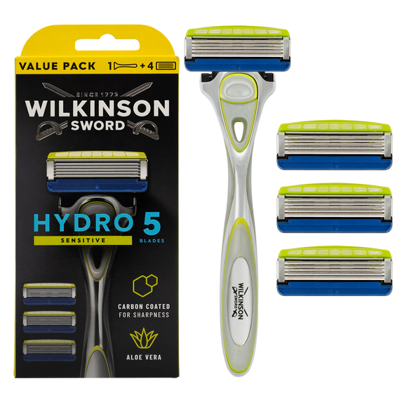 Rasoir Starter Hydro 5 Sensitive WILKINSON - 1 rasoir + 3 recharges