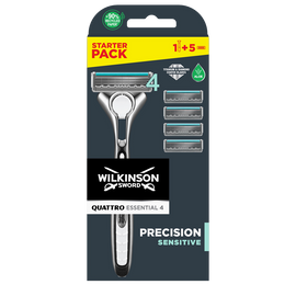 Rasoir Quattro essential 4 sensitive WILKINSON + 5 lames