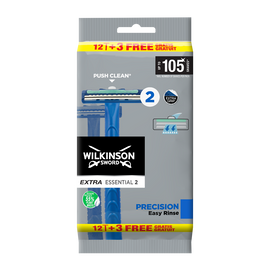 Rasoir jetable WILKINSON extra 2 précision plastique recyclé x12+3