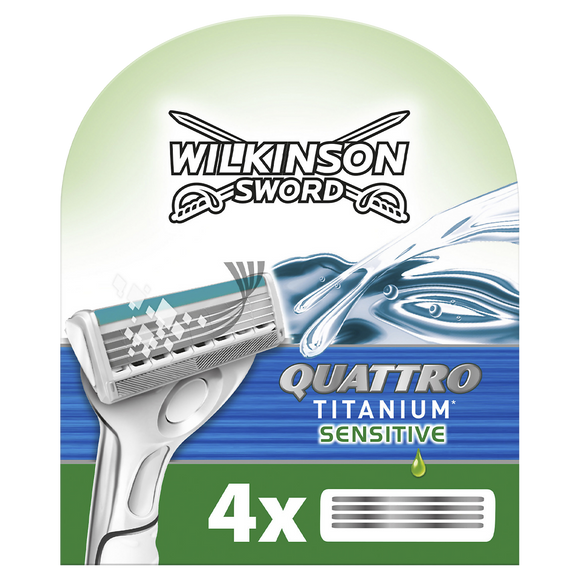 Lames de rasoir quattro titanium sensitive+ WILKINSON, x4
