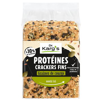 Crackers fins protéines et graines de courge DR KARG'S 150g