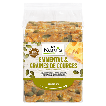 Crackers emmental et graines de courge KARG'S, 200g