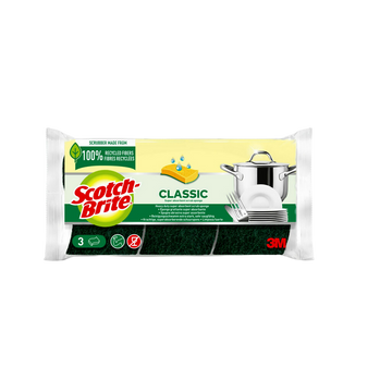 Éponges grattantes en fibres 100% recyclées SCOTCH BRITE, x3