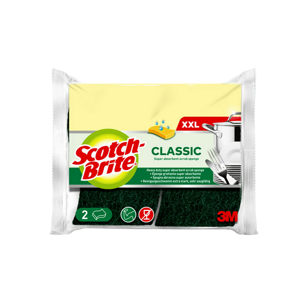 Éponges grattantes verte xxl SCOTCH BRITE, x2