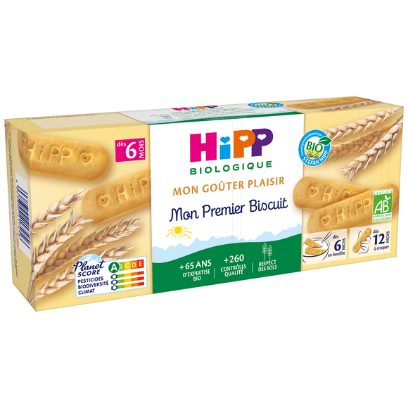 Mon premier biscuit dès 6 mois, Bio HIPP, boîte de 180g