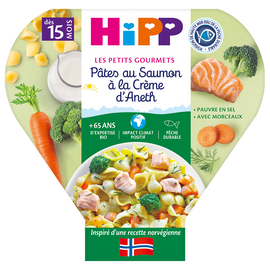 LES PETITS GOURMETS PÂTES AU SAUMON A LA CRÈME D'ANETH ASSIE