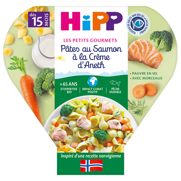 LES PETITS GOURMETS PÂTES AU SAUMON A LA CRÈME D'ANETH ASSIE