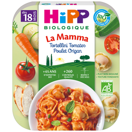 Assiette bio pour bébé tortellini tomates poulet origan dès 18 mois bi