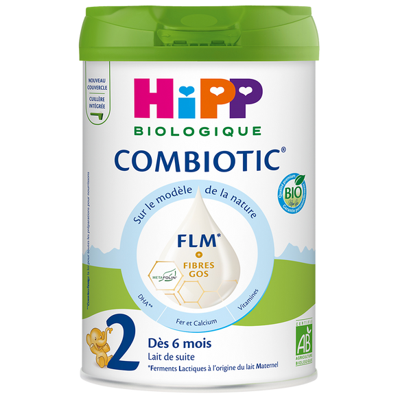 Lait 2eme age en poudre BIO 6-12M HIPP COMBIOTIC - 800g