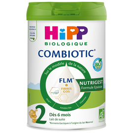 Lait 2eme age Epaissi BIO 6-12M HIPP COMBIOTIC NUTRIGEST - 800g