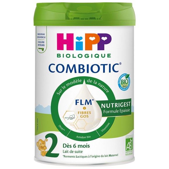 Lait 2eme age Epaissi BIO 6-12M HIPP COMBIOTIC NUTRIGEST - 800g