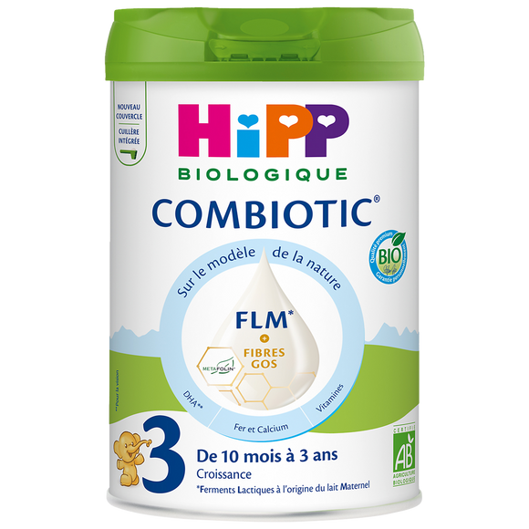 Lait croissance en poudre BIO dès 10M HIPP COMBIOTIC - 800g