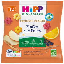 Etoiles aux fruits crousti'HIPP BIOLOGIQUE 12mois sachet 30g