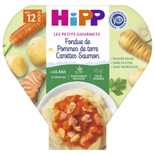 Fondue pommes de terre carottes saumon dés 12 mois HIPP assiette 230g