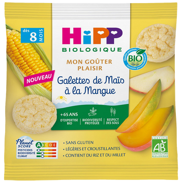 Galettes de Maïs à la Mangue Bio HIPP 23g dès 8 mois