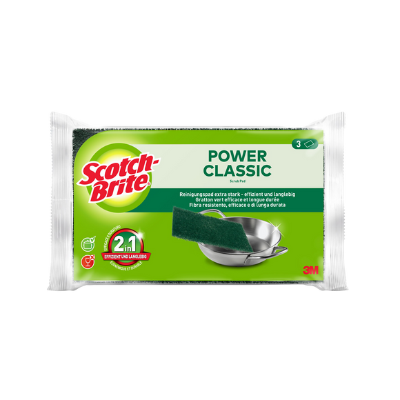 Grattons laveurs vert Scotch Brite x3