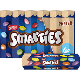 Bonbons de chocolat au lait SMARTIES - 6 tubes de 34g