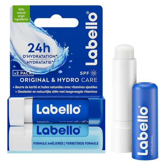 Stick lèvres hydratant LABELLO Original&Hydrocare 2x4,8g