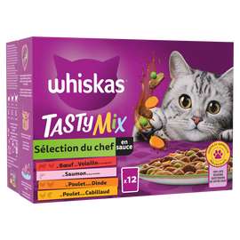 Sachets fraîcheur chat Tasty Mix Sélection du chef en sauce WHISKAS -12x85g
