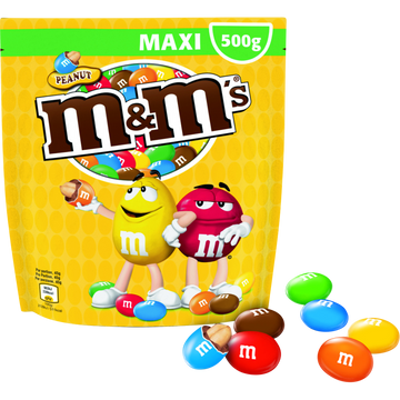 Bonbons chocolat cacahuète M&M's Peanut, 500g