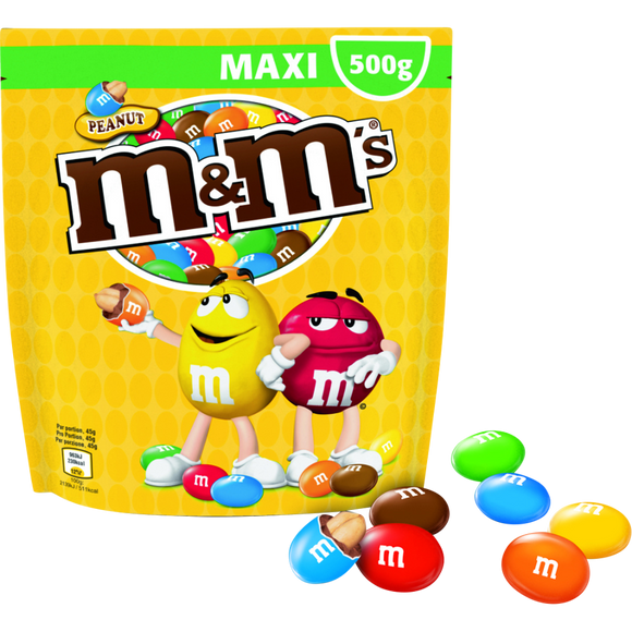 Bonbons chocolat cacahuète M&M's Peanut, 500g