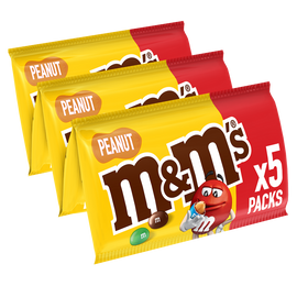 Bonbons chocolat cacahuète M&M's Peanut, x5 225g