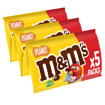 Bonbons chocolat cacahuète M&M's Peanut, x5 225g