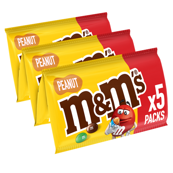 Bonbons chocolat cacahuète M&M's Peanut, x5 225g