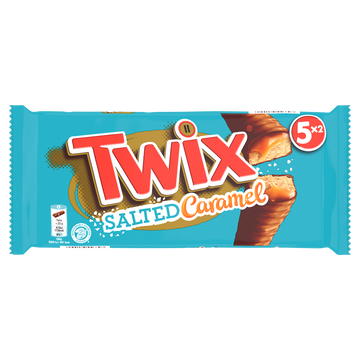 Biscuit caramel salé barres TWIX, x5 - 230g