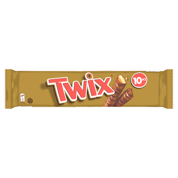 Biscuit barres chocolat TWIX, pack x10 - 500g