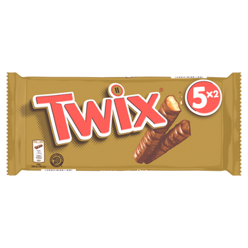 Biscuit barres chocolat TWIX, pack x5 - 250g