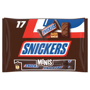 Barres chocolat Caramel cacahuètes Minis SNICKERS 333g