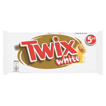 Biscuit nappage caramel enrobé chocolat blanc TWIX x5 230g