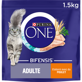 Croquettes pour chat adulte Poulet, Céréales Complètes PURINA ONE -1,5kg