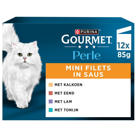 Sachets fraîcheur pour chat PERLE Les Filettines en Sauce GOURMET - 12x85g