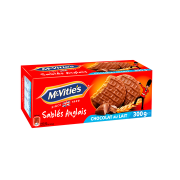Biscuits nappés de chocolat lait Original MC VITIES, 300g