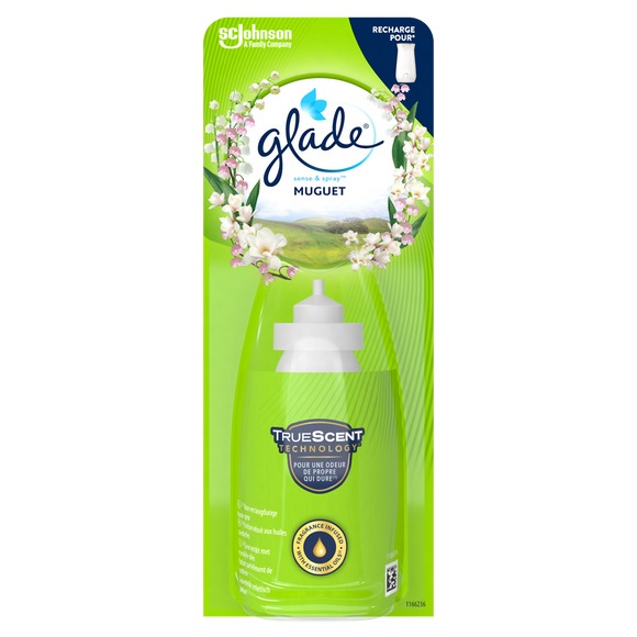 Désodorisant Recharge Diffuseur Sense&Spray Muguet aux huiles essentielles GLADE18mL