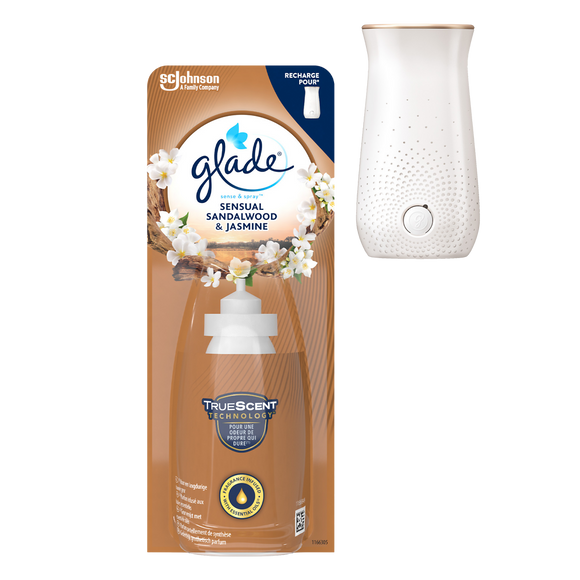 Désodorisant Recharge diffuseur Sense & Spray Sensual Sandalwood & Jasmine GLADE 18mL