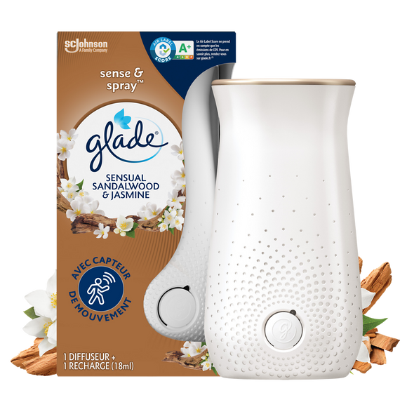 Diffuseur Sense & Spray Sensual Sandalwood & Jasmine GLADE 18ml
